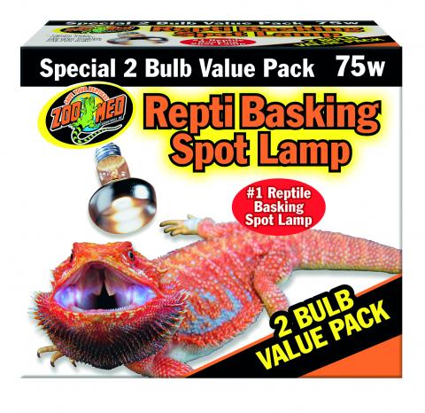 2-Pack Zoo Med 75 Watt Basking Bulbs