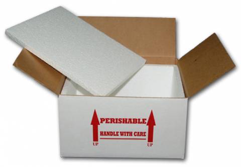 12 x 9 x 6" Styrofoam Lined Shipping Boxes