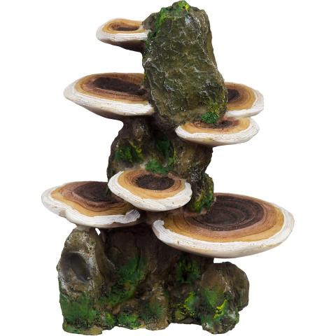 Penn Plax Brown Mushrooms on Rock Ornament
