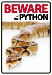 Beware of the Python Sign