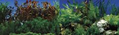 Penn Plax Cage Background 12" High Rocky Green / Lush Aquarium