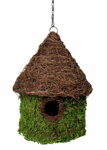 Galapagos Bungalow Hide / Birdhouse with chain