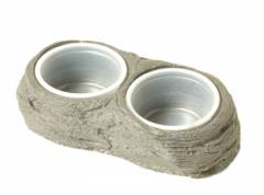 Pangea Stone Dual Gecko Cup Holder Dish