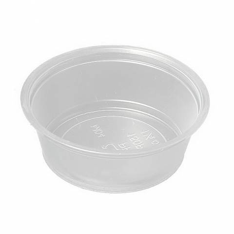 1 1/2 Ounce Plastic Feeding Cups (case of 2500)