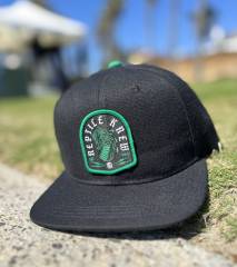 Reptile Krew Black Traditional Snap Back Hat