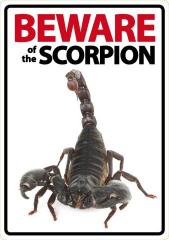 Beware of the Scorpion Sign
